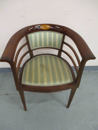 2495 - Kreslo biedermeier styl s intarsii  stabil   -  PRODANO